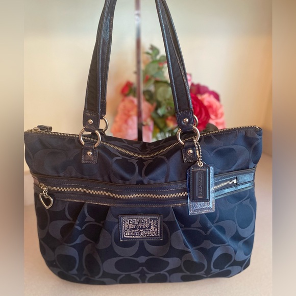Coach Poppy Daisy Signature Large Tote Bag - Picture 1 of 11